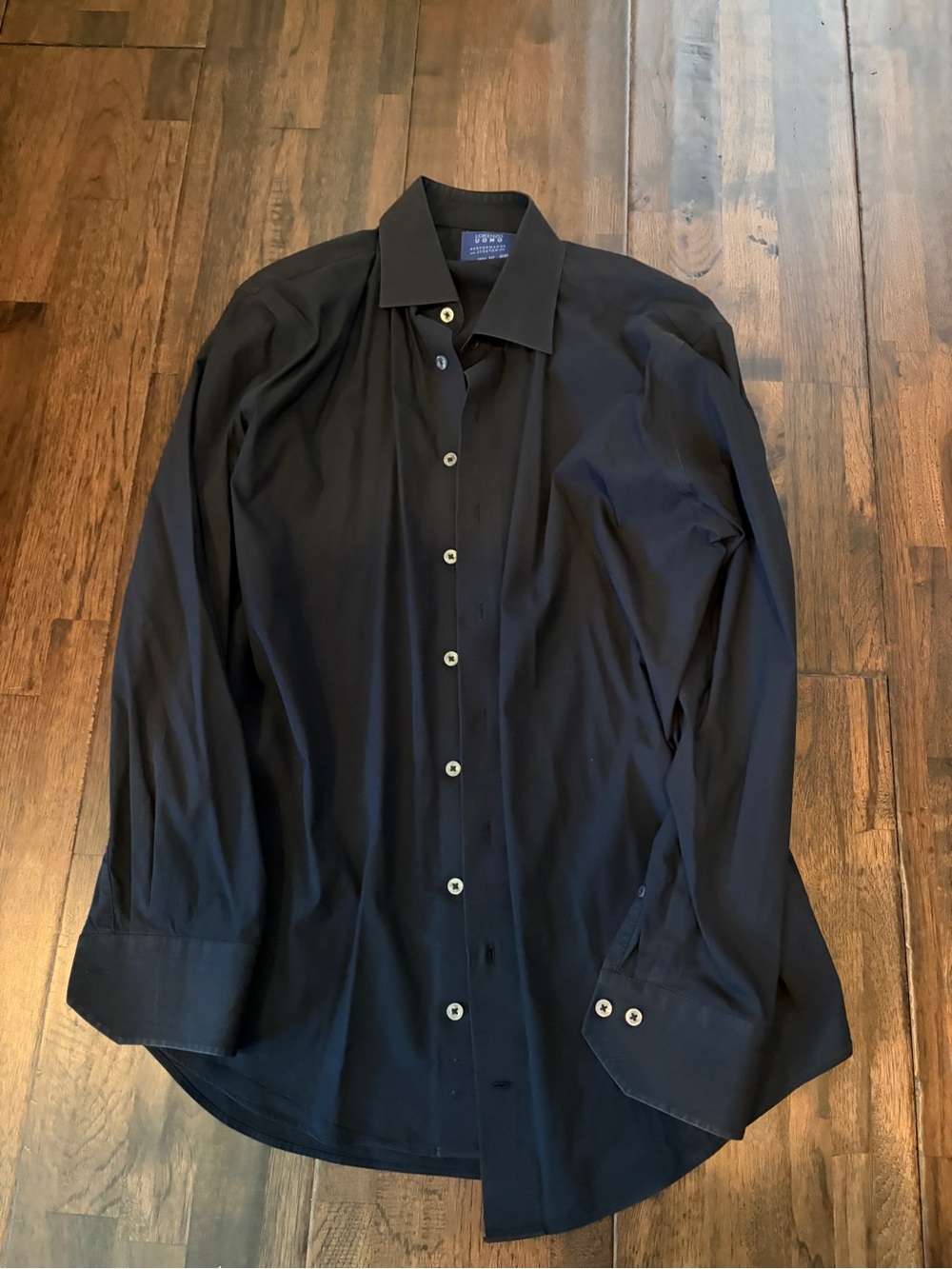 lorenzo Men's Black Button-Down Dress Shirt